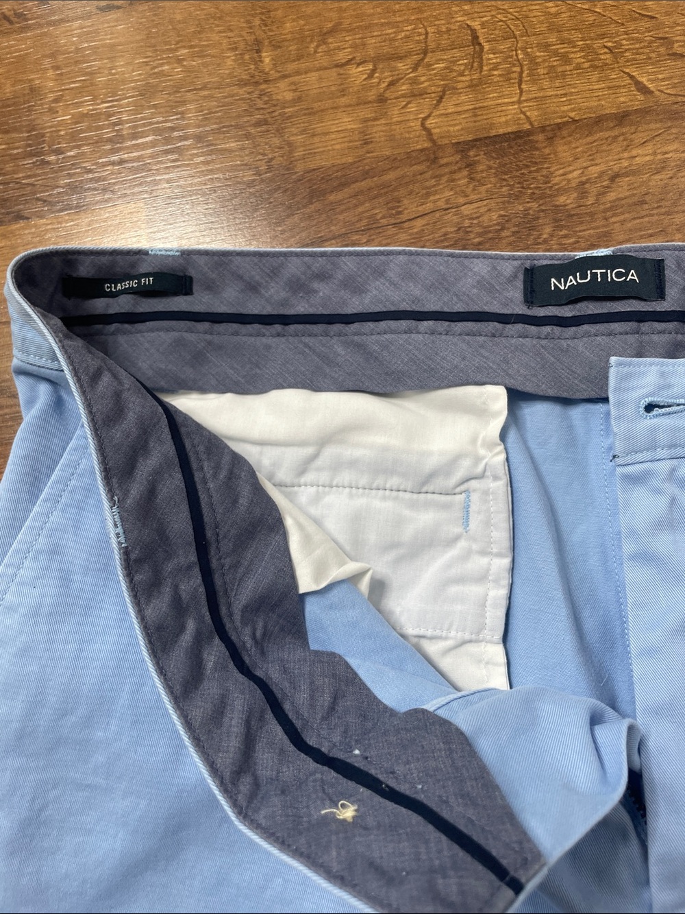Nautical flat front shorts light blue 34w - Picture 5 of 7